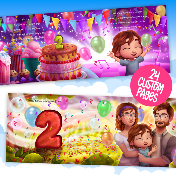 Second birthday custom story book 24 pages