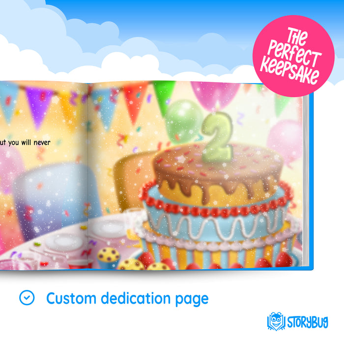 Second birthday custom story book fun gift idea for 2 year olds