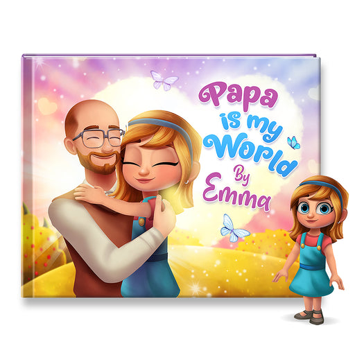 Book cover for My Papa is my World custom story book