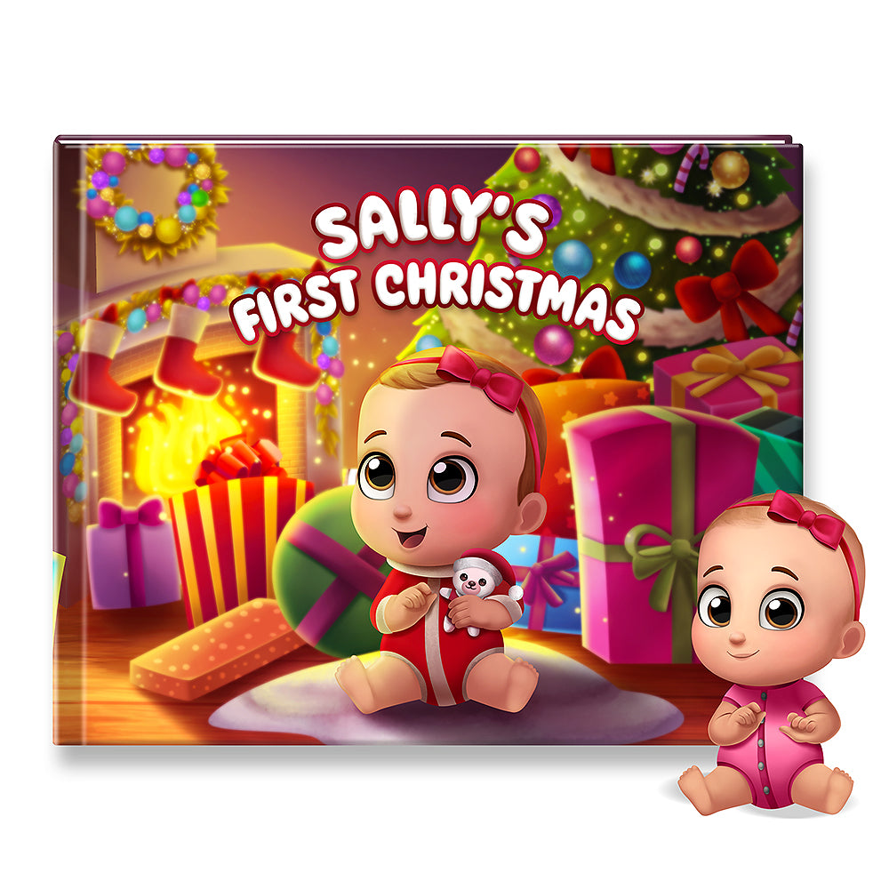 Personalised Baby's First Christmas Memory Book, Personalised